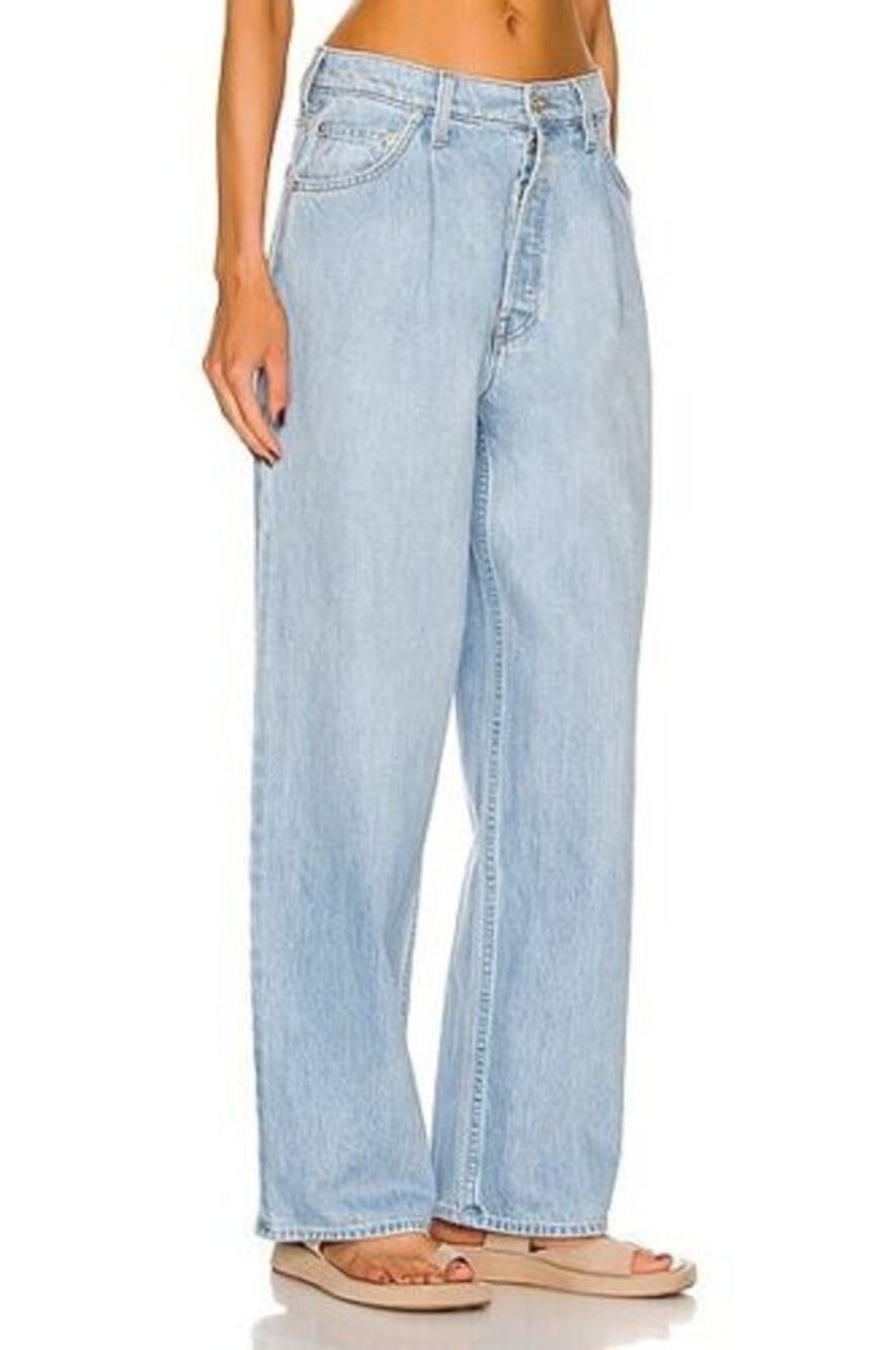 Mother NWT Snacks the Pleated Fun Dip Puddle Jeans Size 29 Button Fly Relaxed